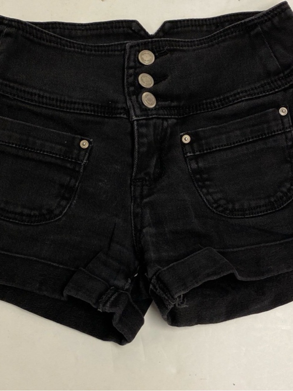 Almost Famous Black High-Rise Denim Shorts